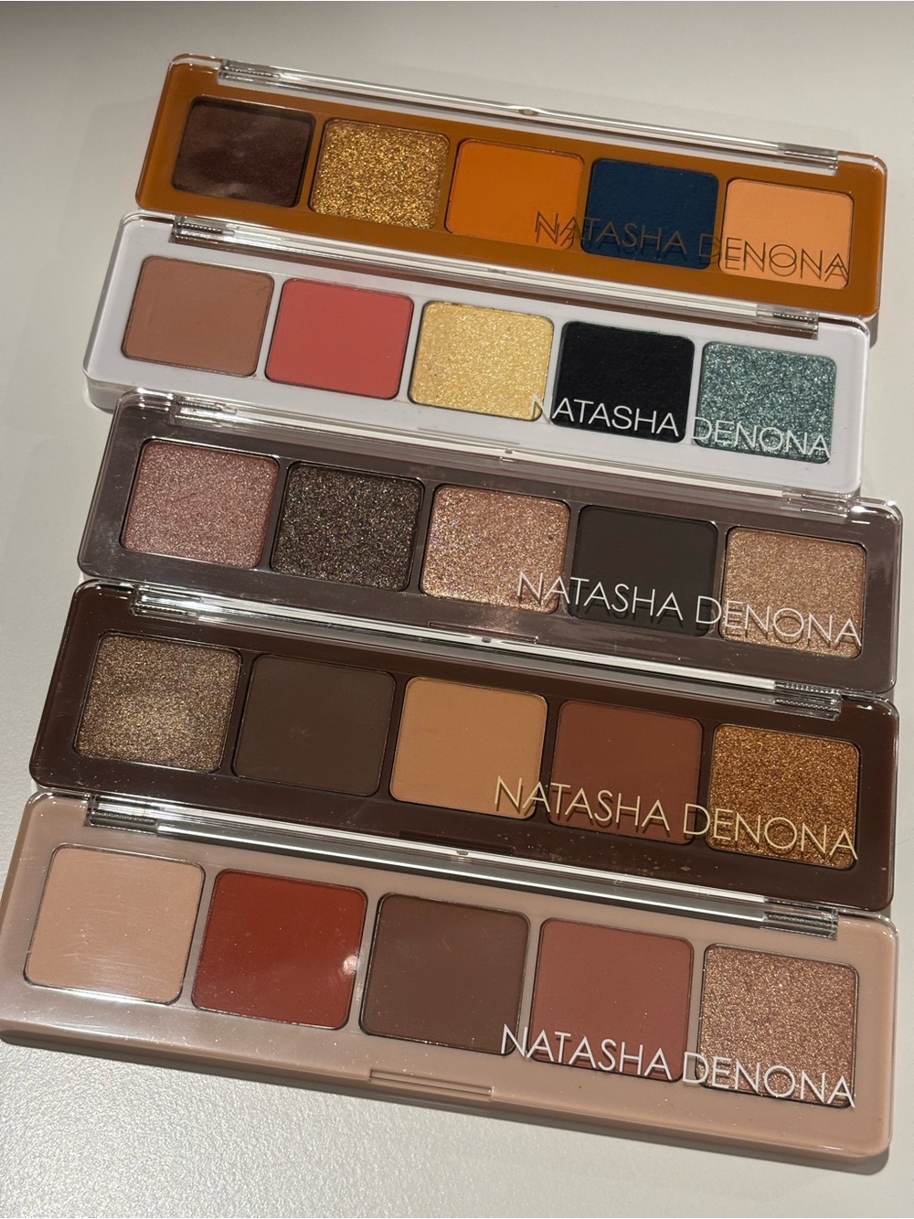 Natasha Denona Eyeshadow Palettes — Gold, Blue, Coral, Brown & Pink Shades